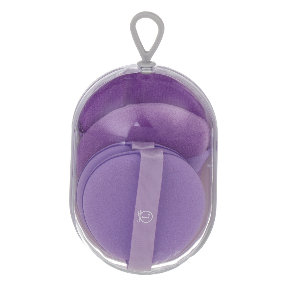 Набор для визажа (пуховка 6,5x7x0,7см, 2 шт., спонжи d5,5см 2 шт)в футляре тм ЮL, п/э, ПУ, 4 цвета - #7