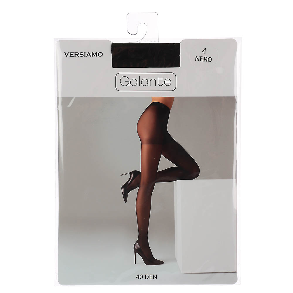 GALANTE Versiamo Колготки 40 DEN с шортиками, 85% полиамид, 15% эластан, размер 4, цвет черный - #6