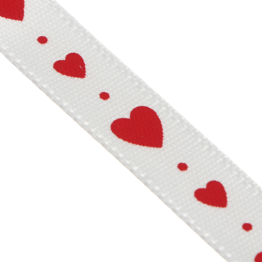 Лента для подарков тм Fntastic "Сердечки", 1 см x 3 м, полиэстер - #3