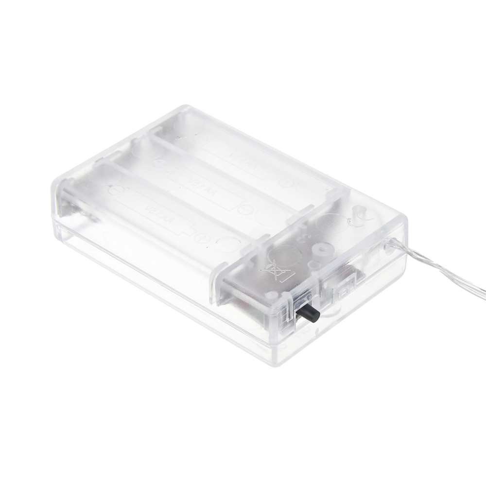 СНОУ БУМ Гирлянда эл. нить росы, 10м, 100LED, шампань, 8 режимов, провол. серебр. цвет, 3хАА - #4