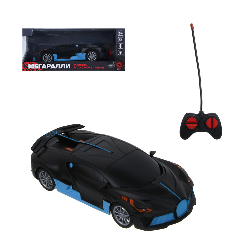 ИГРОЛЕНД Машина радиоуправляемая "Мегаралли", 4-кан.пульт, свет, 5хАА, ABS, 26х12х11 см, 5 диз - #1