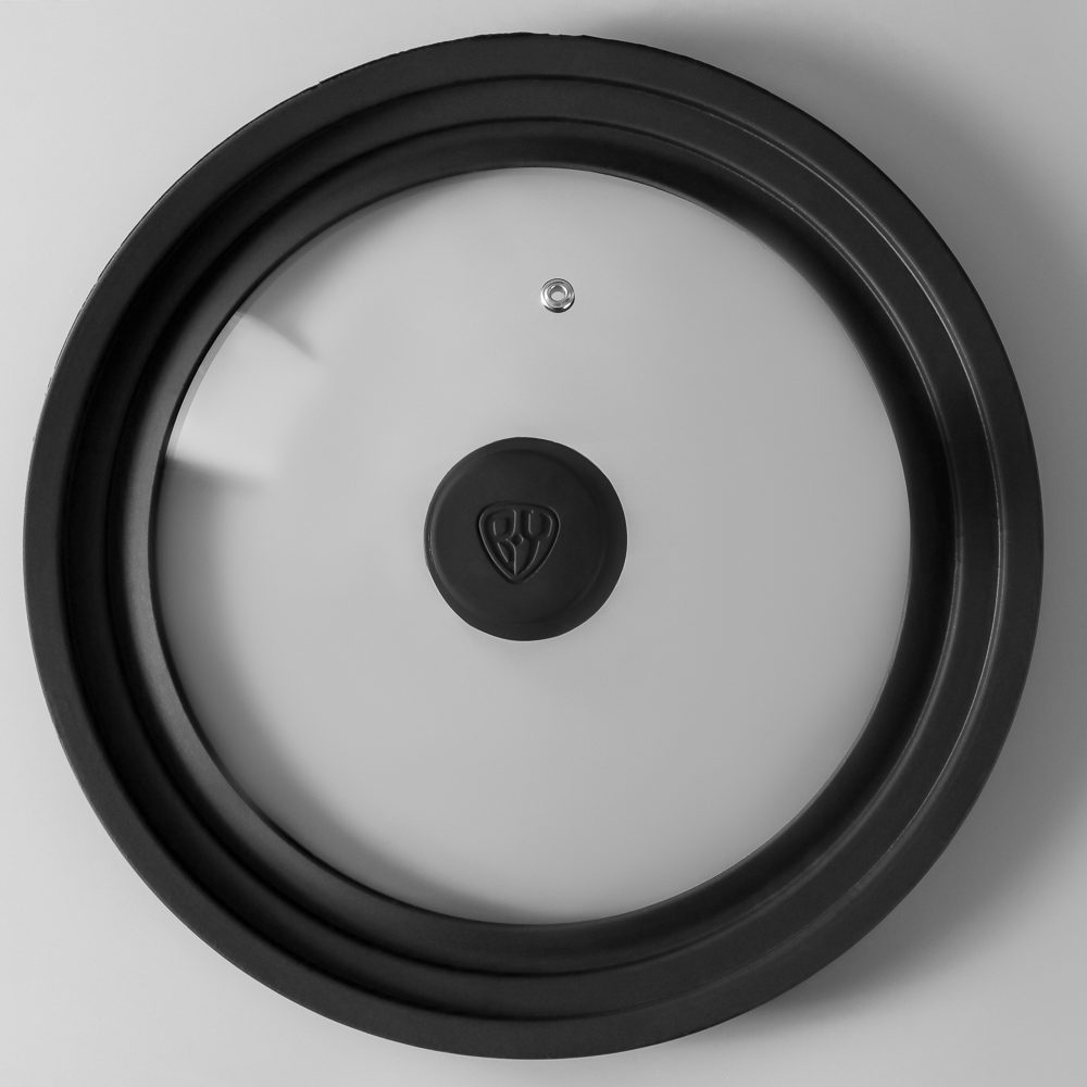 SATOSHI Крышка универсальная стекло/силикон с ручкой, 24-26-28см - #9