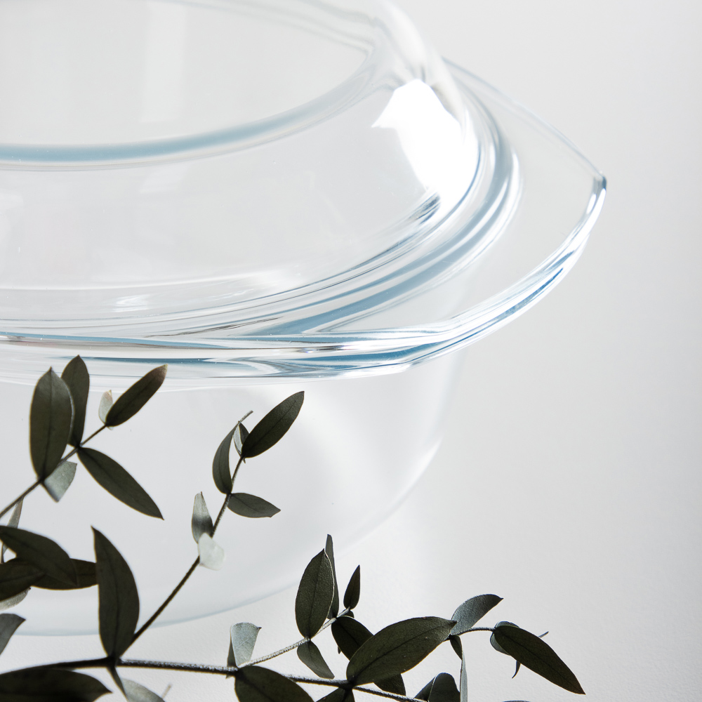 SATOSHI Кастрюля жаропрочная с крышкой, стекло, 23,5х20,6х9,6см, 1,5л - #8