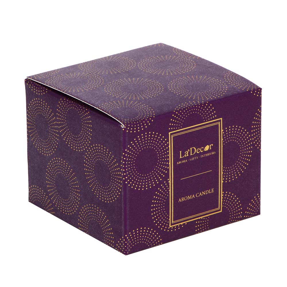 LADECOR Свеча ароматическая в подсвечнике, 85 г, 7x7x5,3 см, аромат лаванда - #7