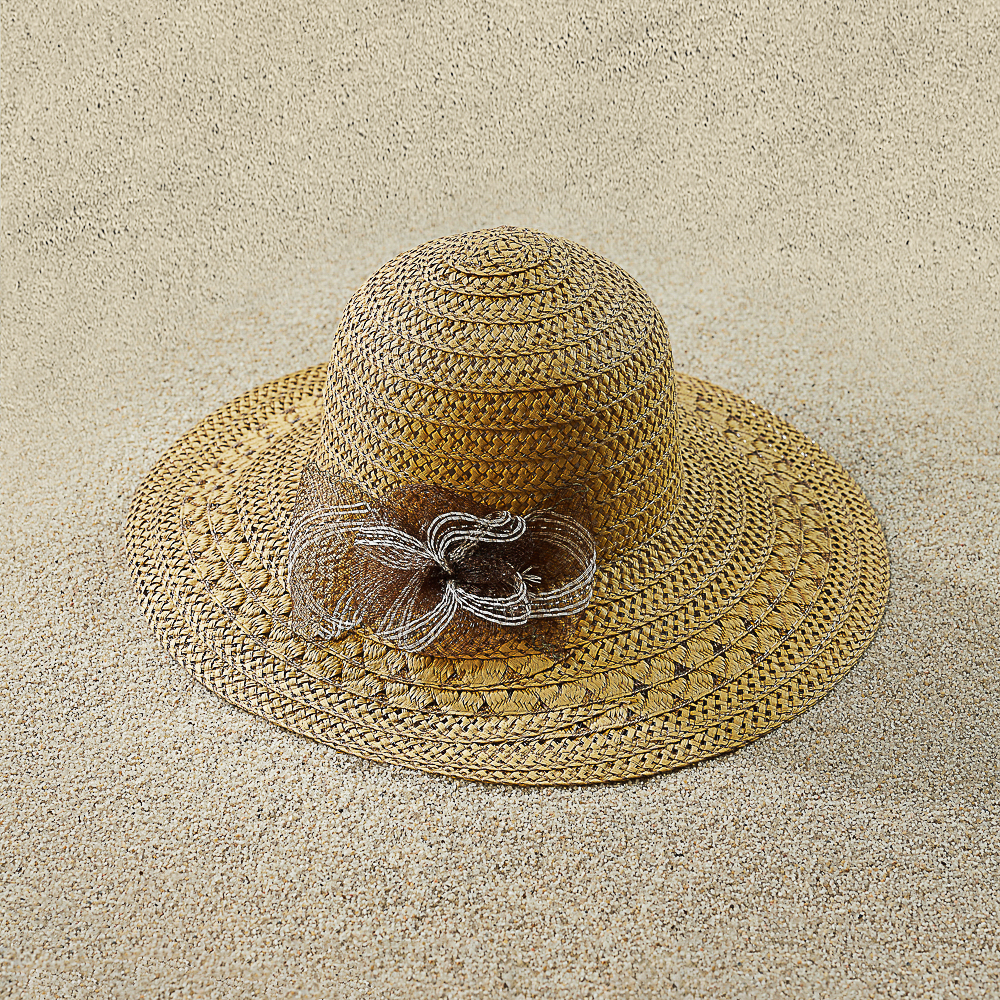 GALANTE Шляпка женская дачная с декором, р-р 56, 100% целлюлоза, 3 цвета - #6