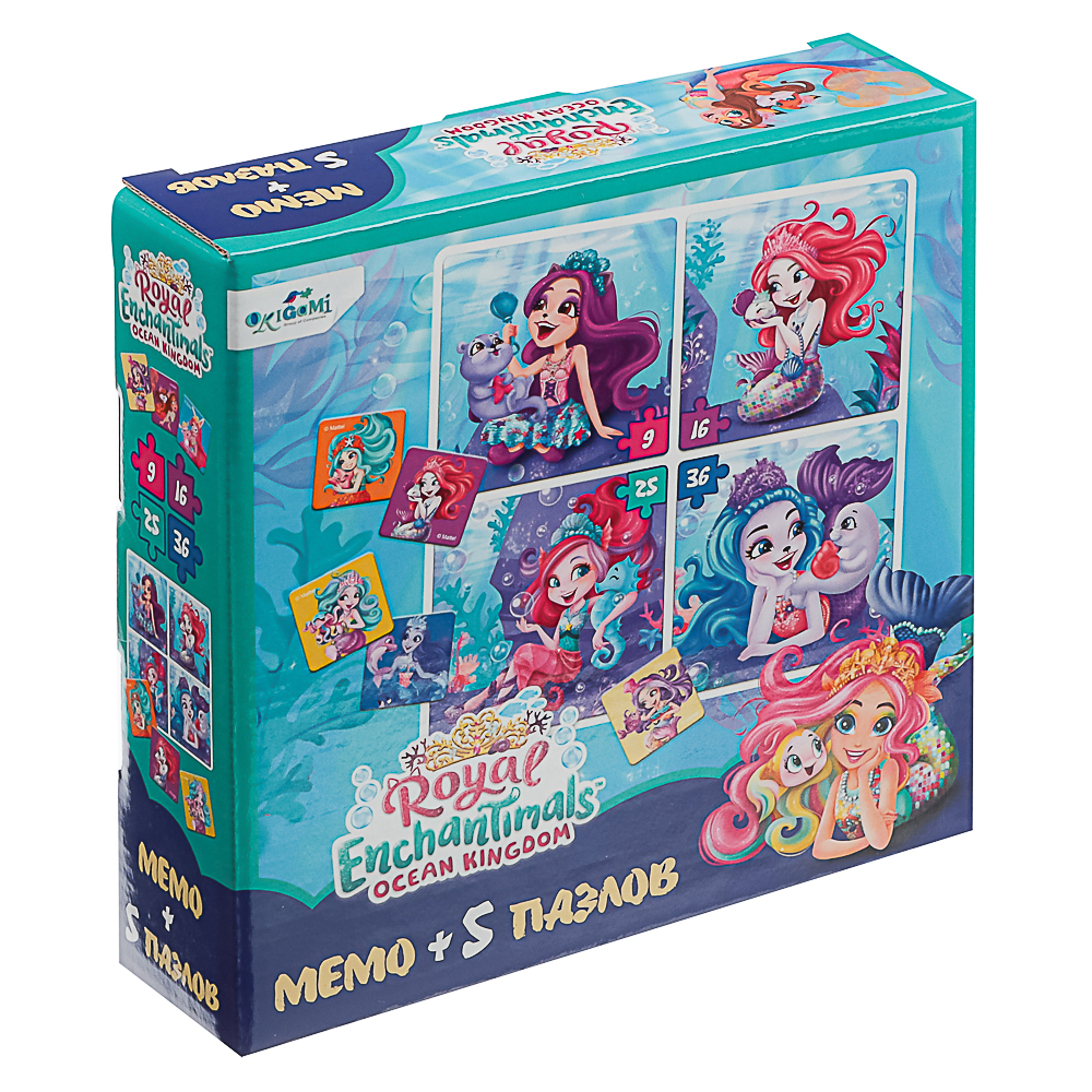Энчантималс. Игровой наб.Мемо+5 пазлов, 18x5x18см - #1