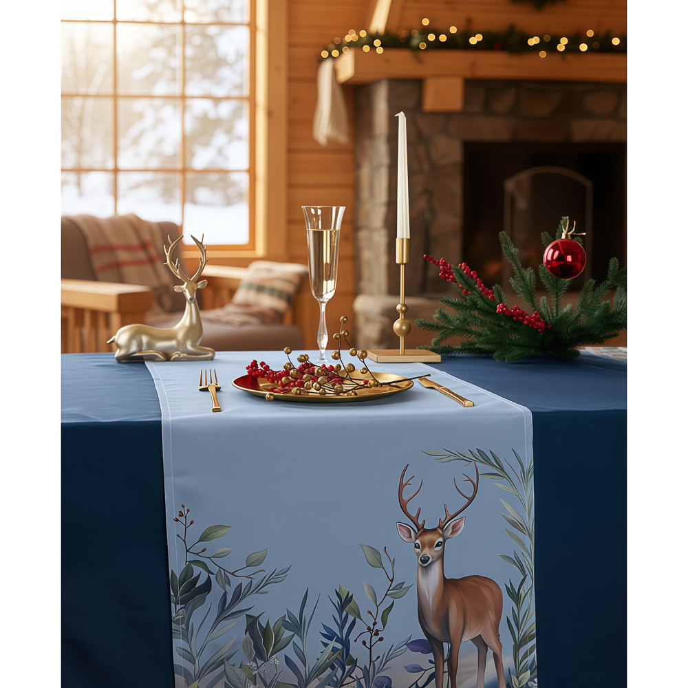 PROVANCE Нордик Дорожка текстильная для сервировки стола, 40х140см, 100% полиэстер, олень - #8