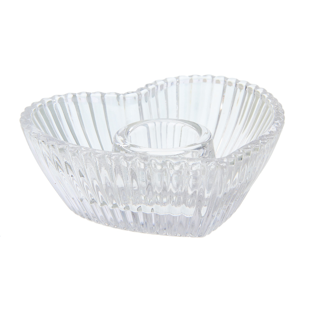 Подсвечник тм LADECOR стеклянный, 8,5x8,5x3,5 см, 2 формы - #5