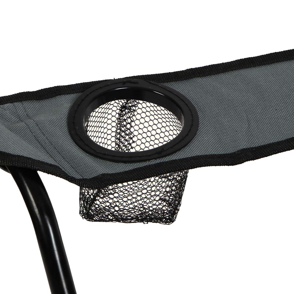 Кресло складное тм РУССО ТУРИСТО, с подлокотниками, подстаканником, до 120кг, 50х50х80см,сталь d16мм - #5