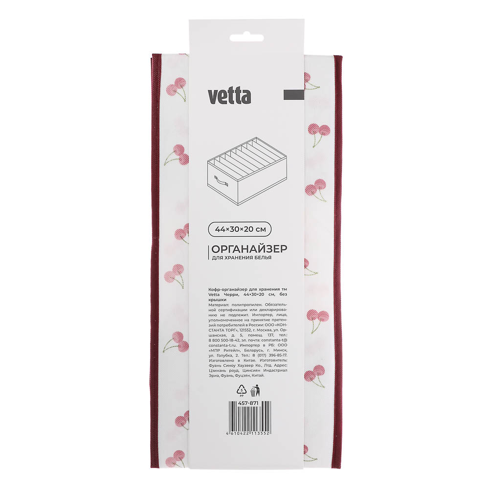 Кофр-органайзер для хранения тм  VETTA Черри, 44*30*20 без крышки - #10