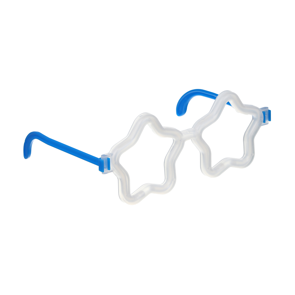 СНОУ БУМ Очки неоновые в виде звездочек, ширина очков 17 см, пластик, 4 цвета - #2