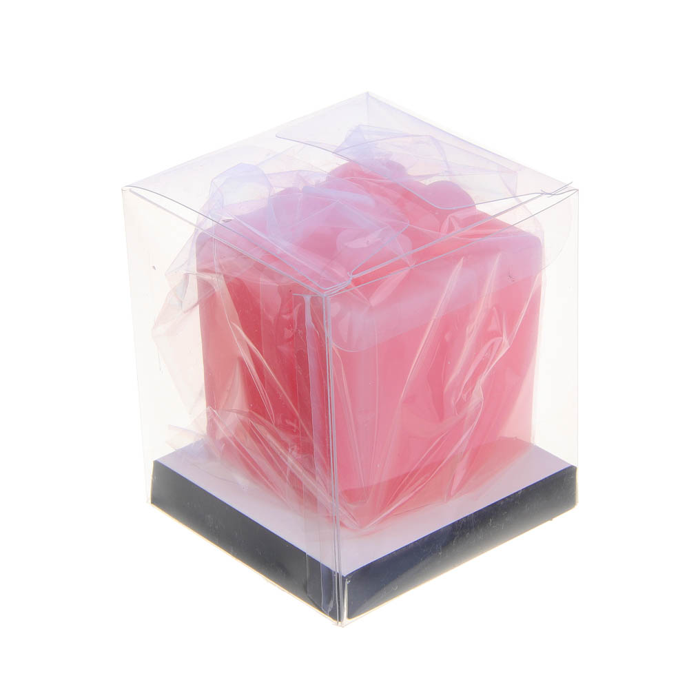 LADECOR Свеча ароматическая в виде подарка 6,5см, парафин, 2 цвета, аромат фрезия  розовый, голубой - #4