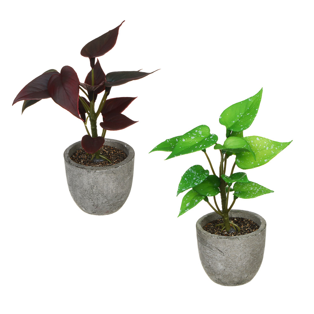 LADECOR Цветок искусственный в кашпо, 6х15 см, целлюлоза, PU, пластик, 2 дизайна - #1