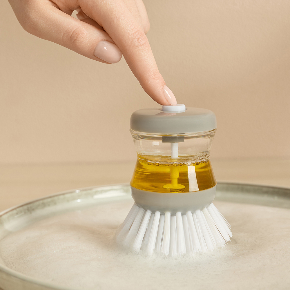 VETTA Щетка для посуды с мыльницей и дозатором, пластик, 8см - #9