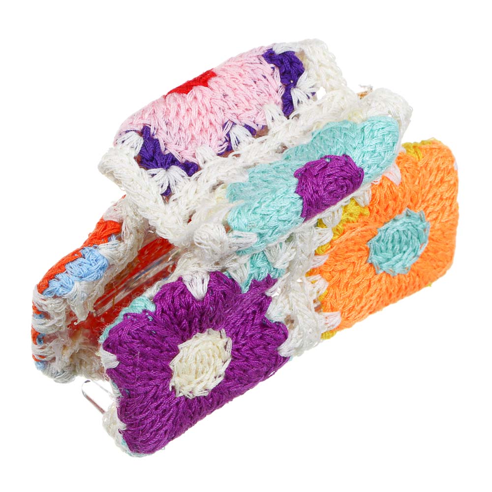 ЮНИLOOK Краб для волос, 8,5см, полиэстер, пластик, 3 дизайна - #4