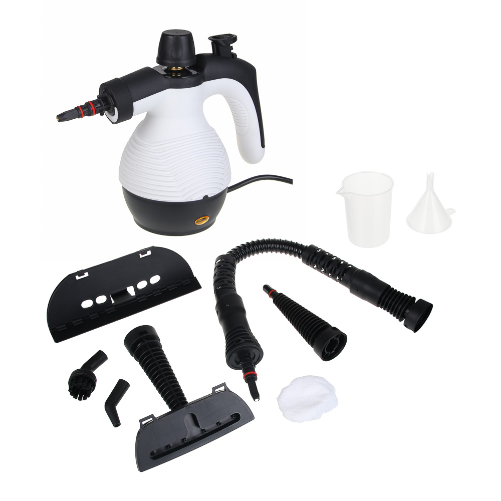 LEBEN Пароочиститель, 1000Вт, 9 насадок, от сети 220В, серый - #2