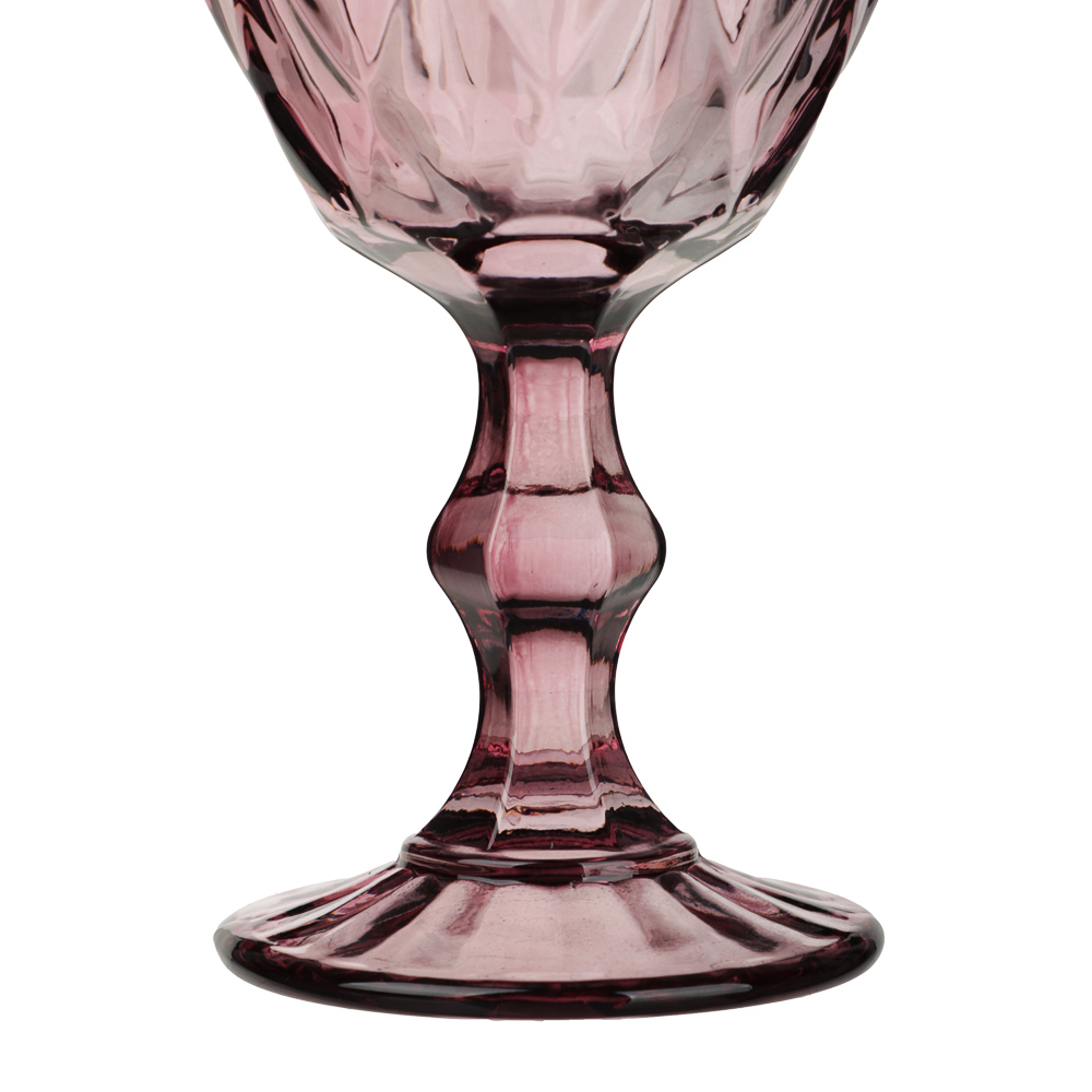 MILLIMI Набор бокалов 6 шт, 320 мл, стекло, бордовый ромб - #4