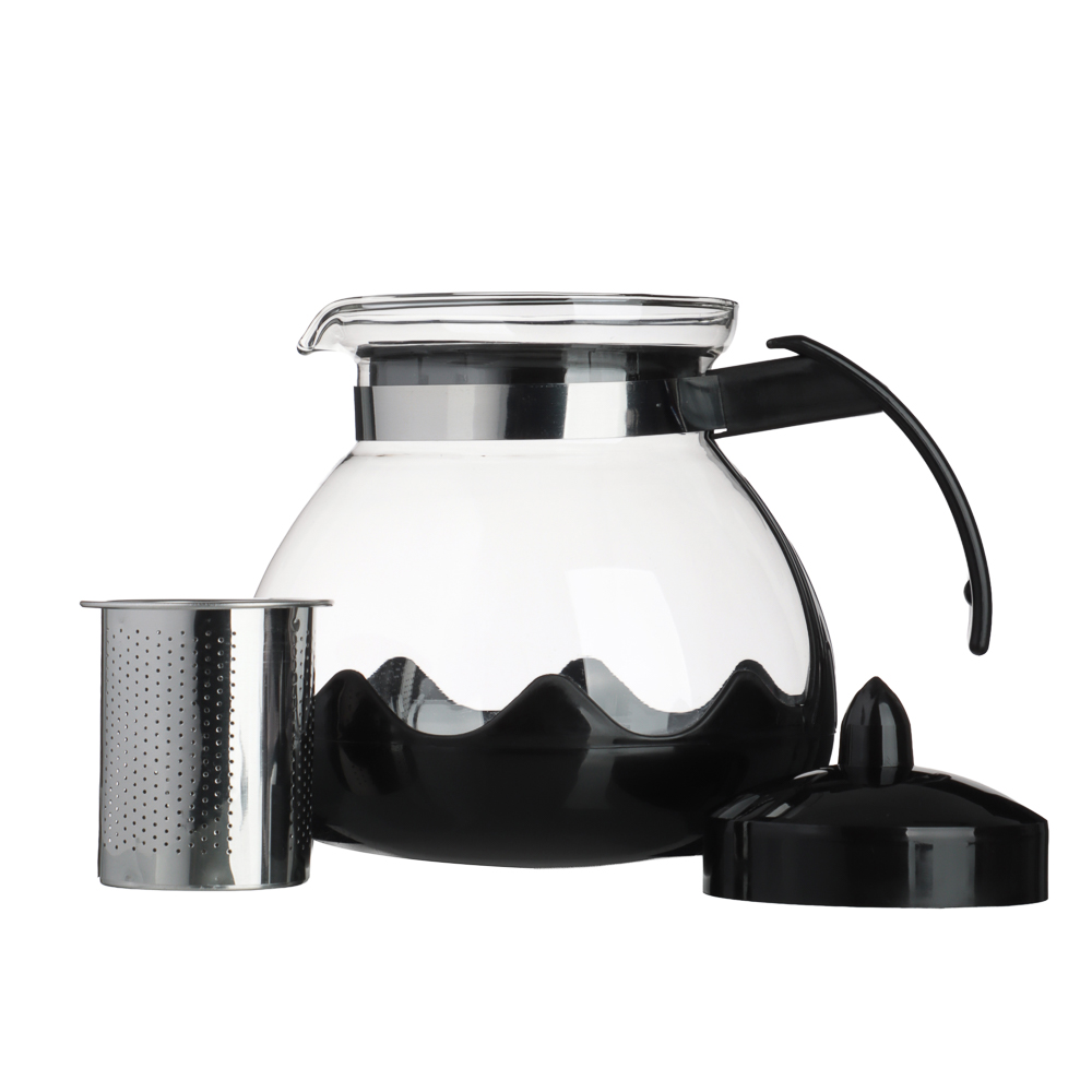 VETTA Классик Чайник заварочный 1,5л, стекло, нерж.сталь - #5