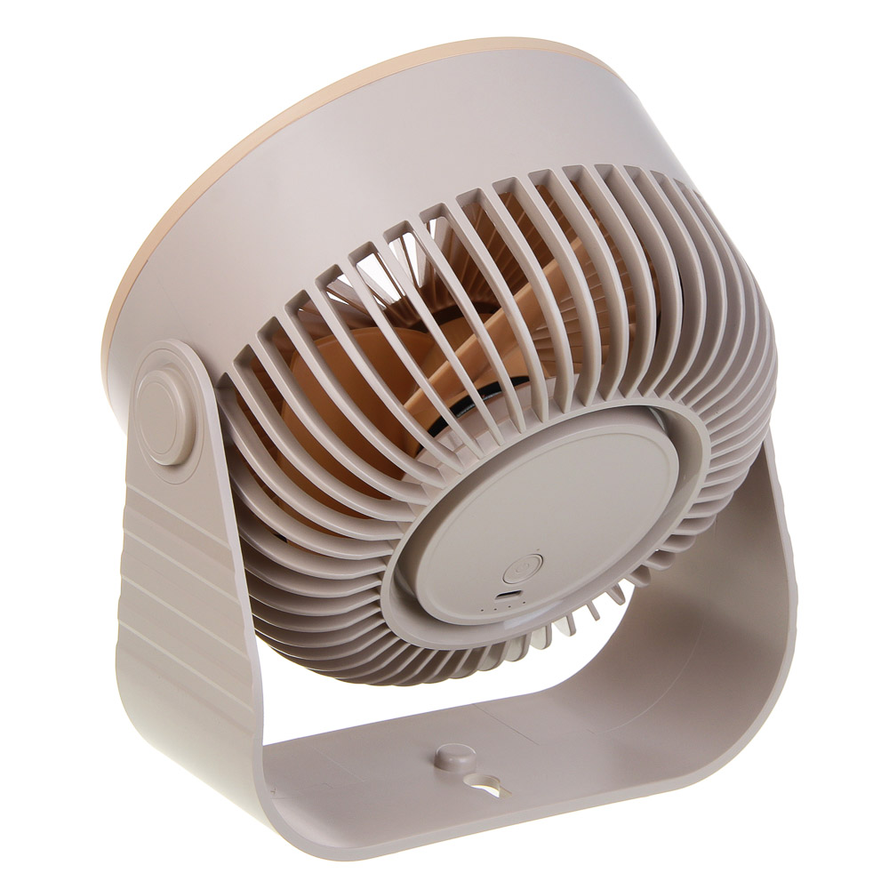 LEBEN Вентилятор настольный аккумуляторный, емкость 3600 мАч, беж. - #5