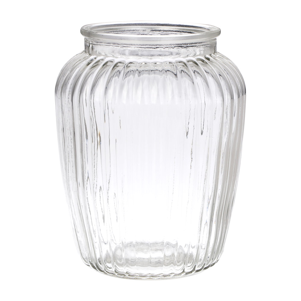 Ваза, 14х18,5 см, стекло, прозрачная - #2