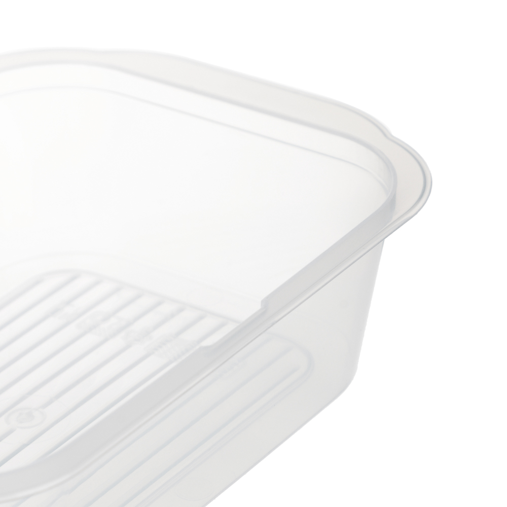 Контейнер пищевой прямоугольный 0,23л с паровыпуском и мерной шкалой, пластик - #3