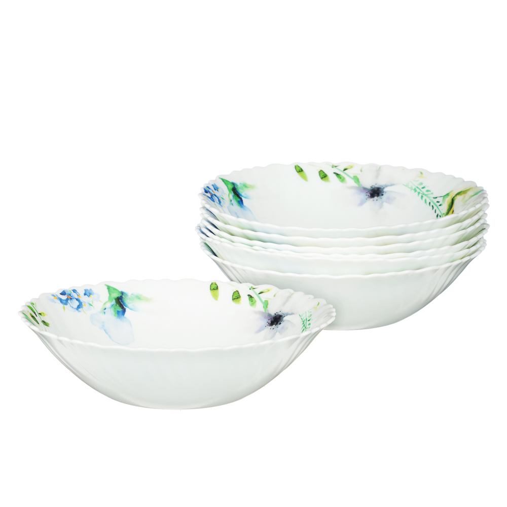 MILLIMI Шабер Набор столовой посуды 19 пр., опаловое стекло - #5