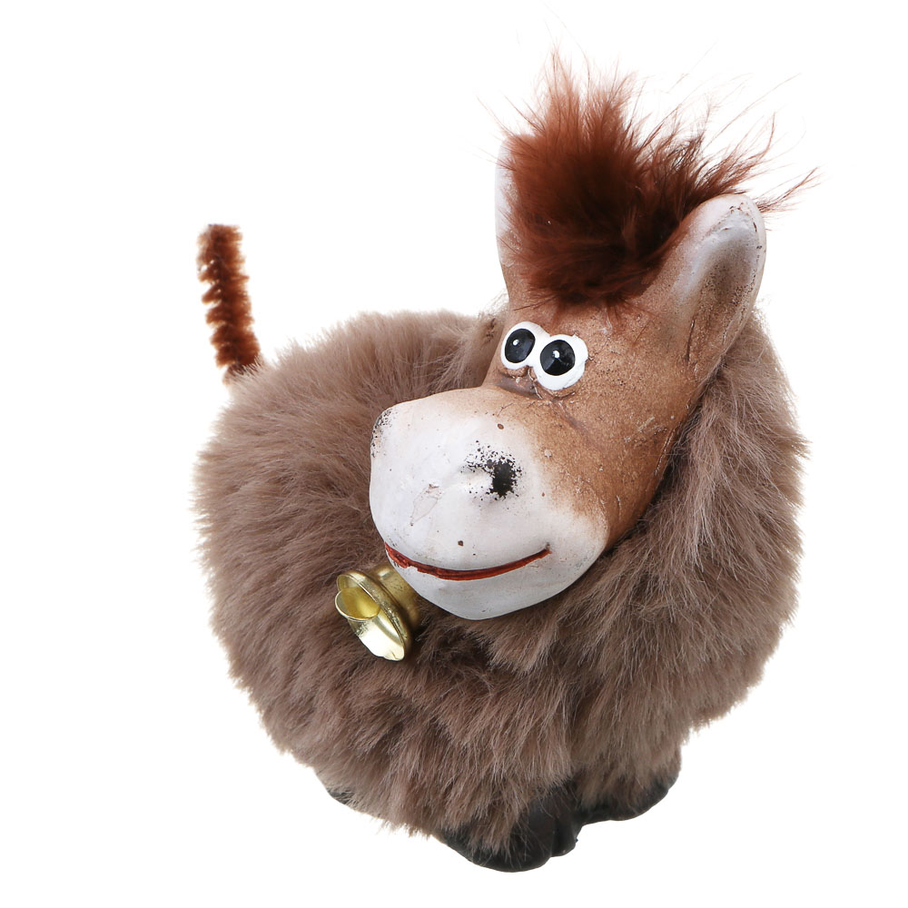 СНОУ БУМ Фигурка лошади 5.8x4.5x8 см, керамика, искусственный мех - #2