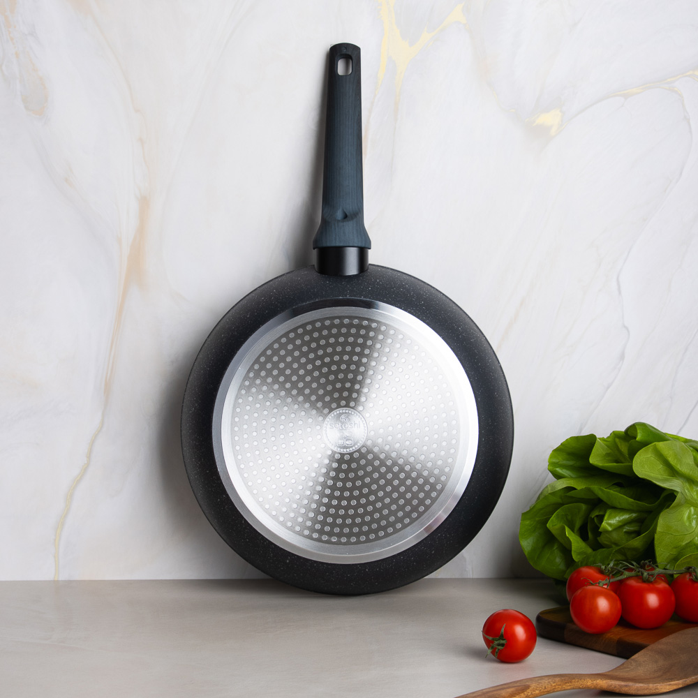 SATOSHI Гардан Сковорода литая d28см, антипригарное покрытие мрамор, индукция - #12