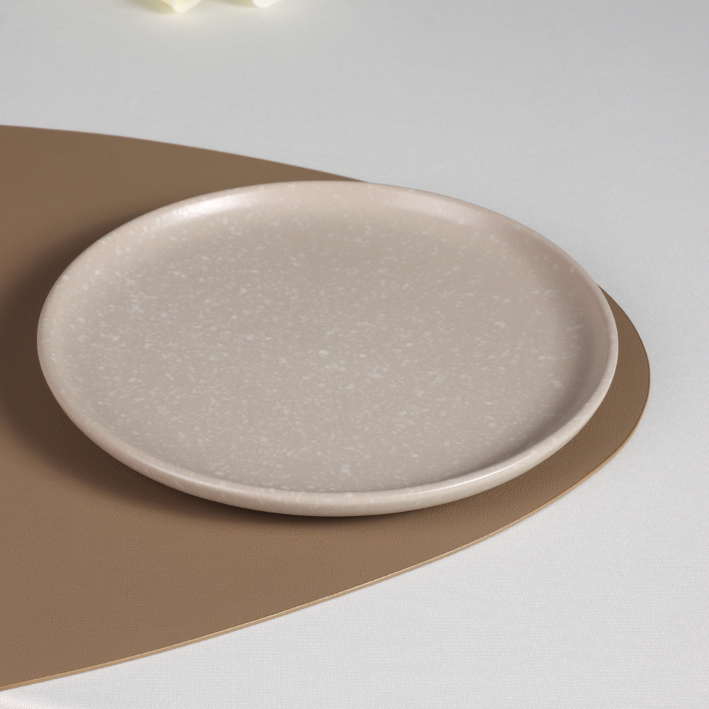 MILLIMI Тарелка десертная 20х2см, керамика, бежевый - #7