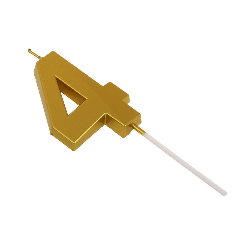 Свеча для торта тм Fntastic 7 см, в форме цифр (4), парафин - #3