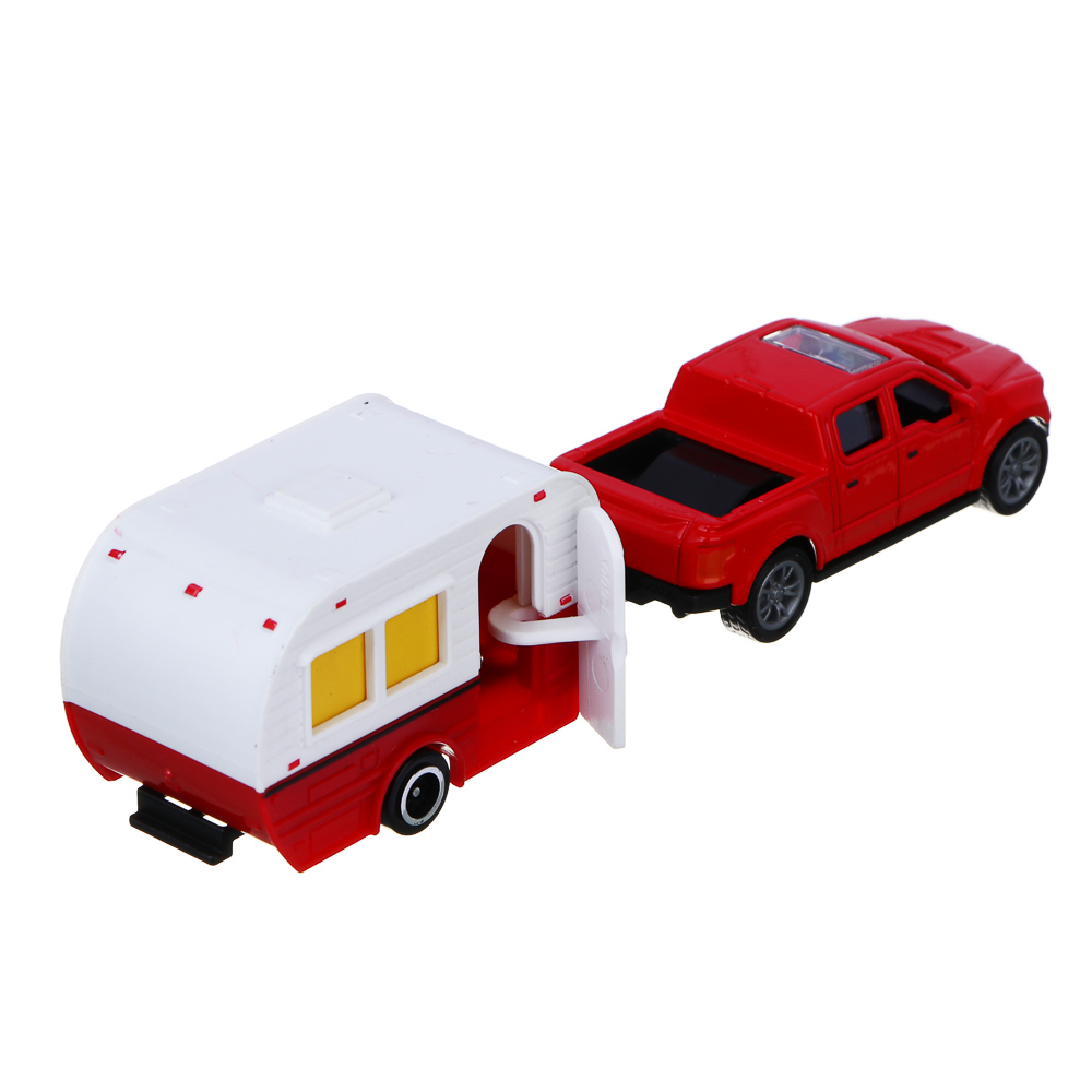 ИГРОЛЕНД Машина с прицепом "Автокемпер", инерция, металл, ABS, 21,5х5,3х6,9 см, 10 дизайнов - #9
