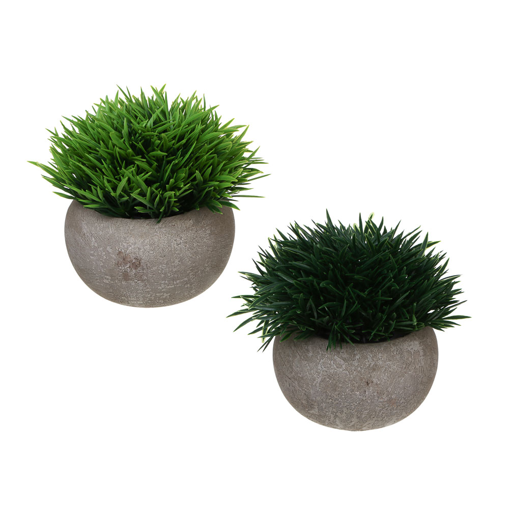 LADECOR Искусственная зелень в кашпо, 9,5x9,5x11,5 см, пластик, целлюлоза, 2 цвета - #1