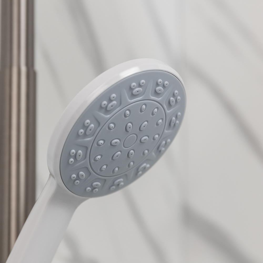 Лейка для душа, 1 режим, 80 мм, белый - #7