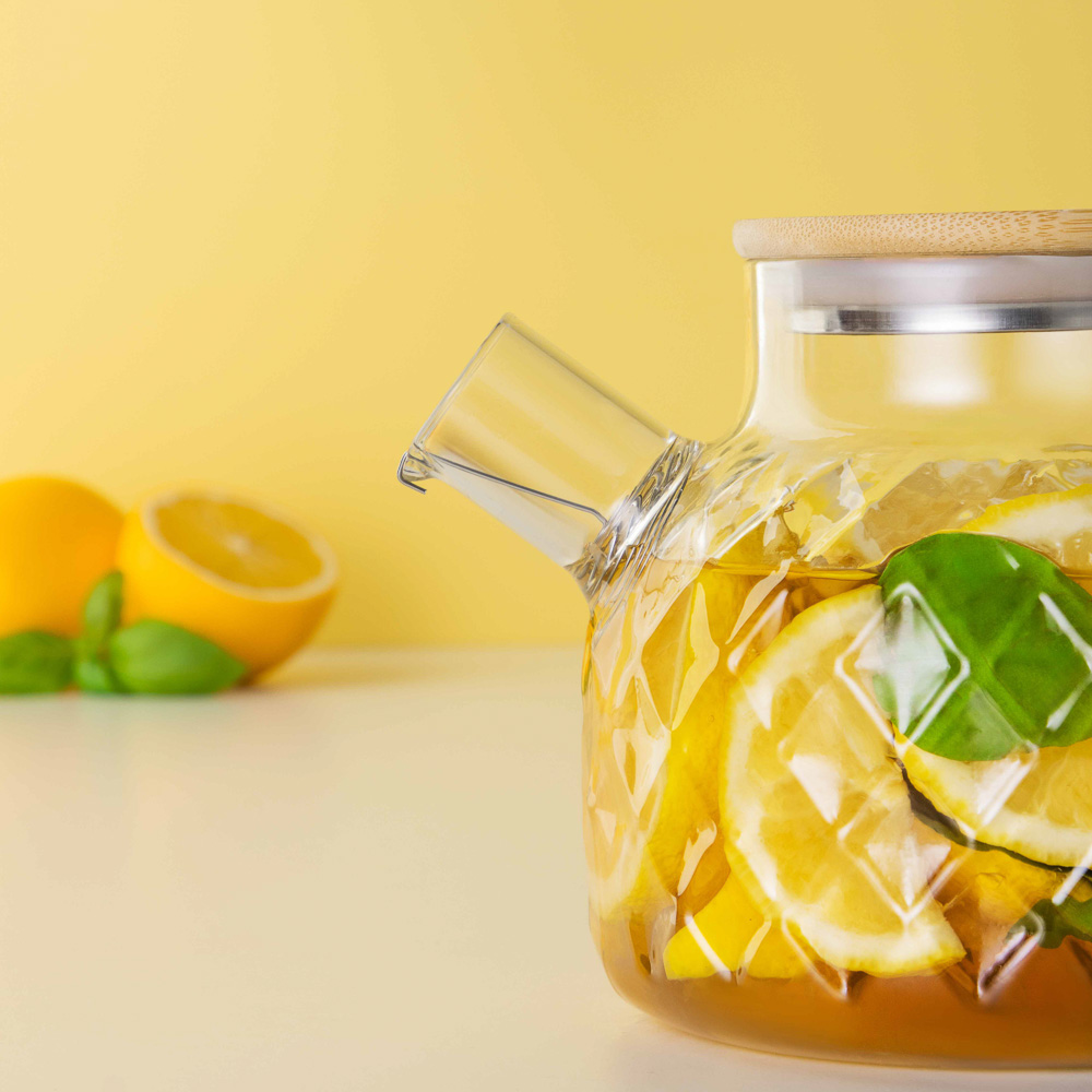 VETTA Чайник заварочный 1000мл, с металл.фильтром, бамбуковая крышка, стекло - #9