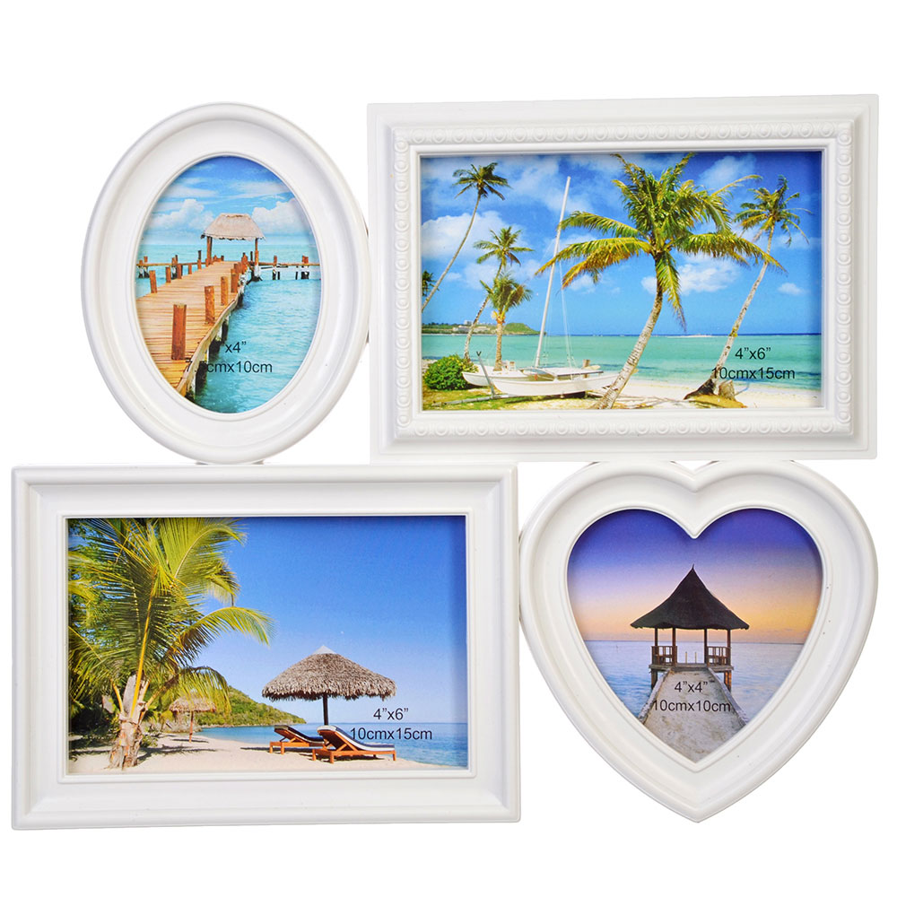 Фоторамка на 4 фотографии, пластик, 25х30см, Арт А1 - #1