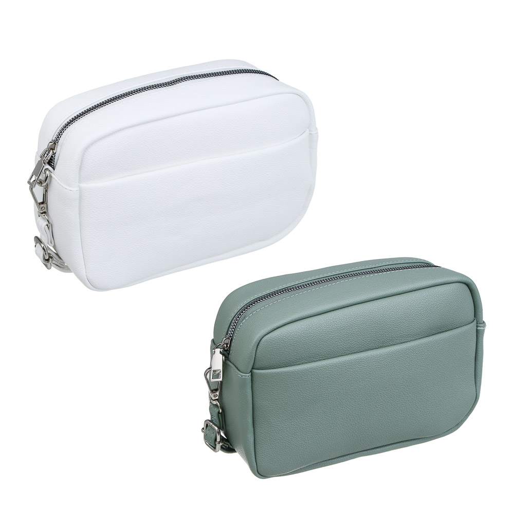 Сумка кроссбоди с 3-мя отделениями на длинном ремне тм ЮL Ясмин, ПУ, 21х14х7,5см, 2 цвета, КЖС24-24 - #1