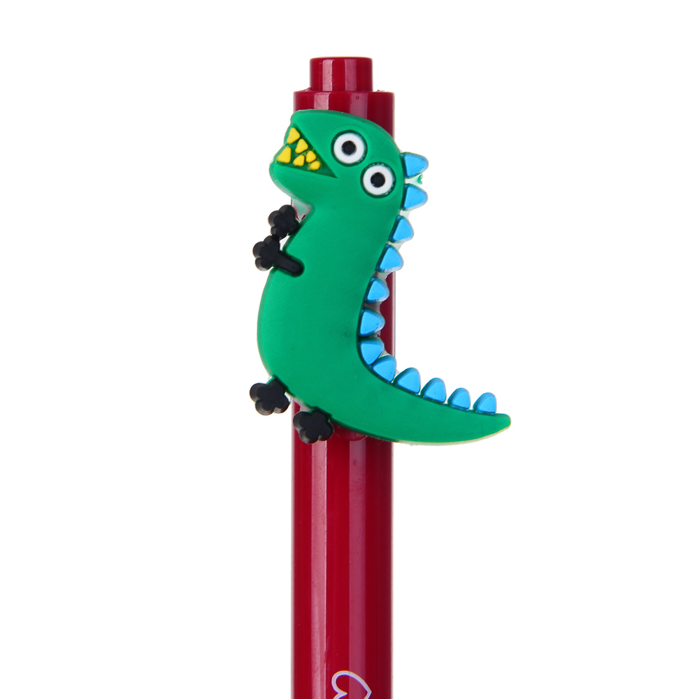 Ручка шариковая автоматическая синяя, с фигуркой в форме дино, 4 дизайна - #4