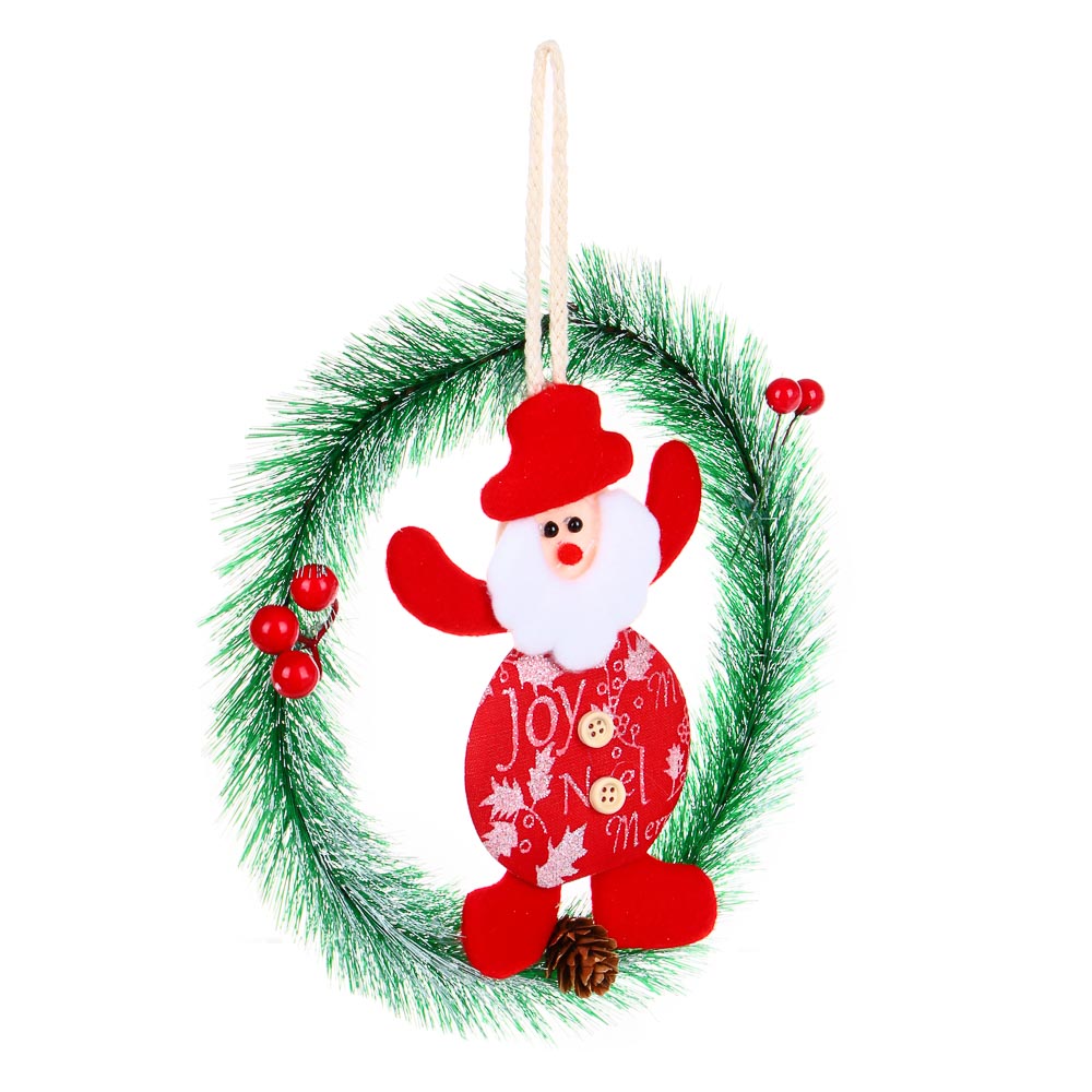 Украшение декоративное Сноубум в виде рождественского венка, 25 см - #3