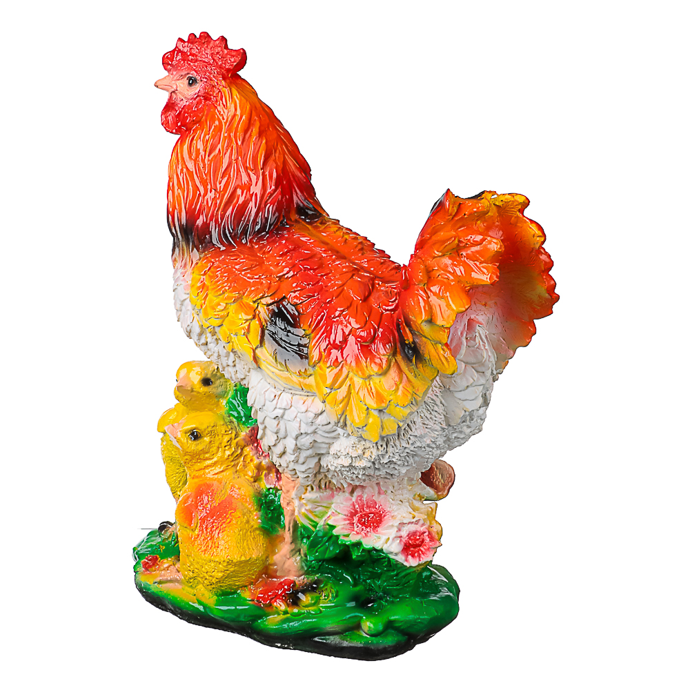 Фигура садовая Курица с цыплятами 33х30см гипс - #5