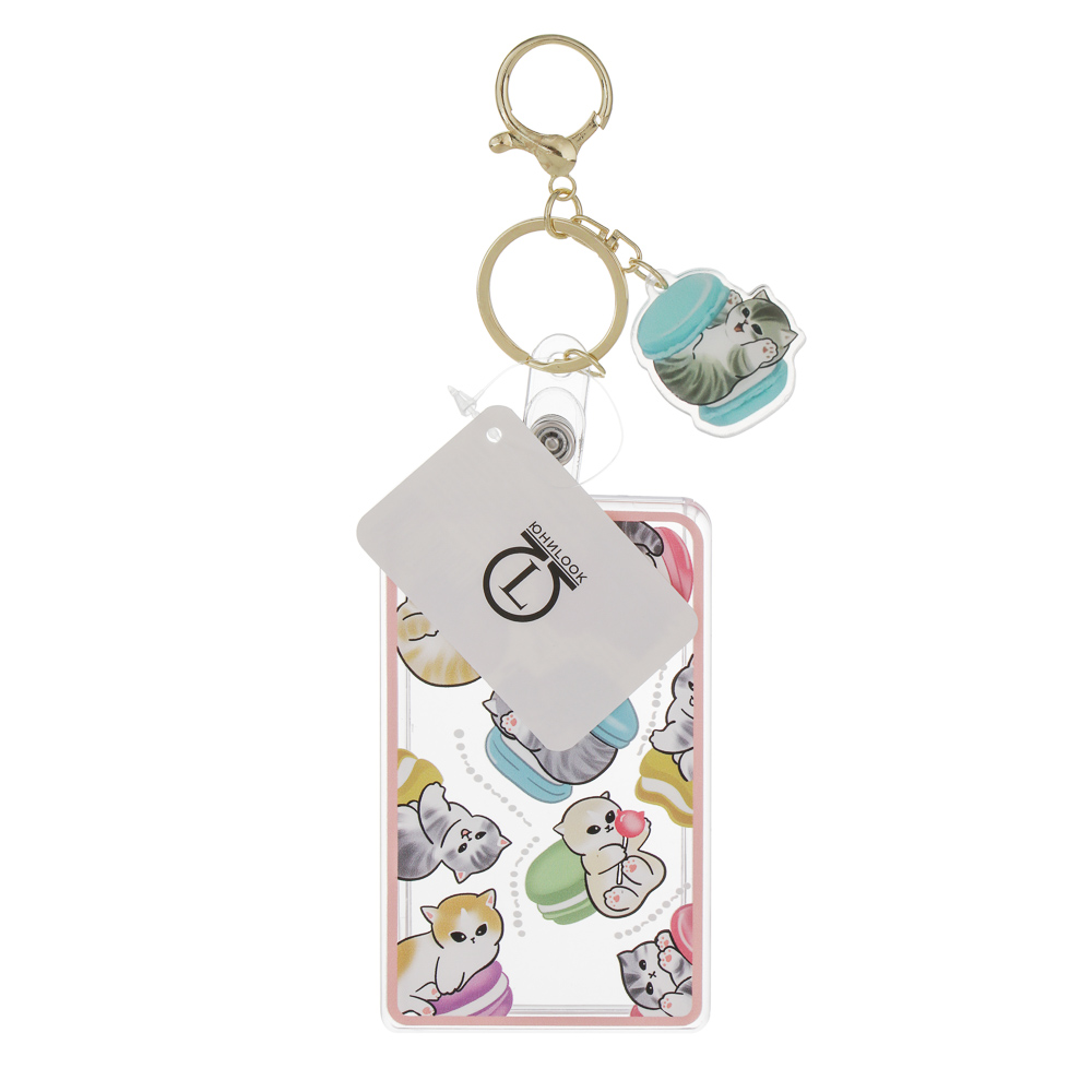 Чехол брелок для пропуска тм ЮL Lovely Kitten с шармом, пластик, металл, 10,5х6,5см, 4 дизайна - #6