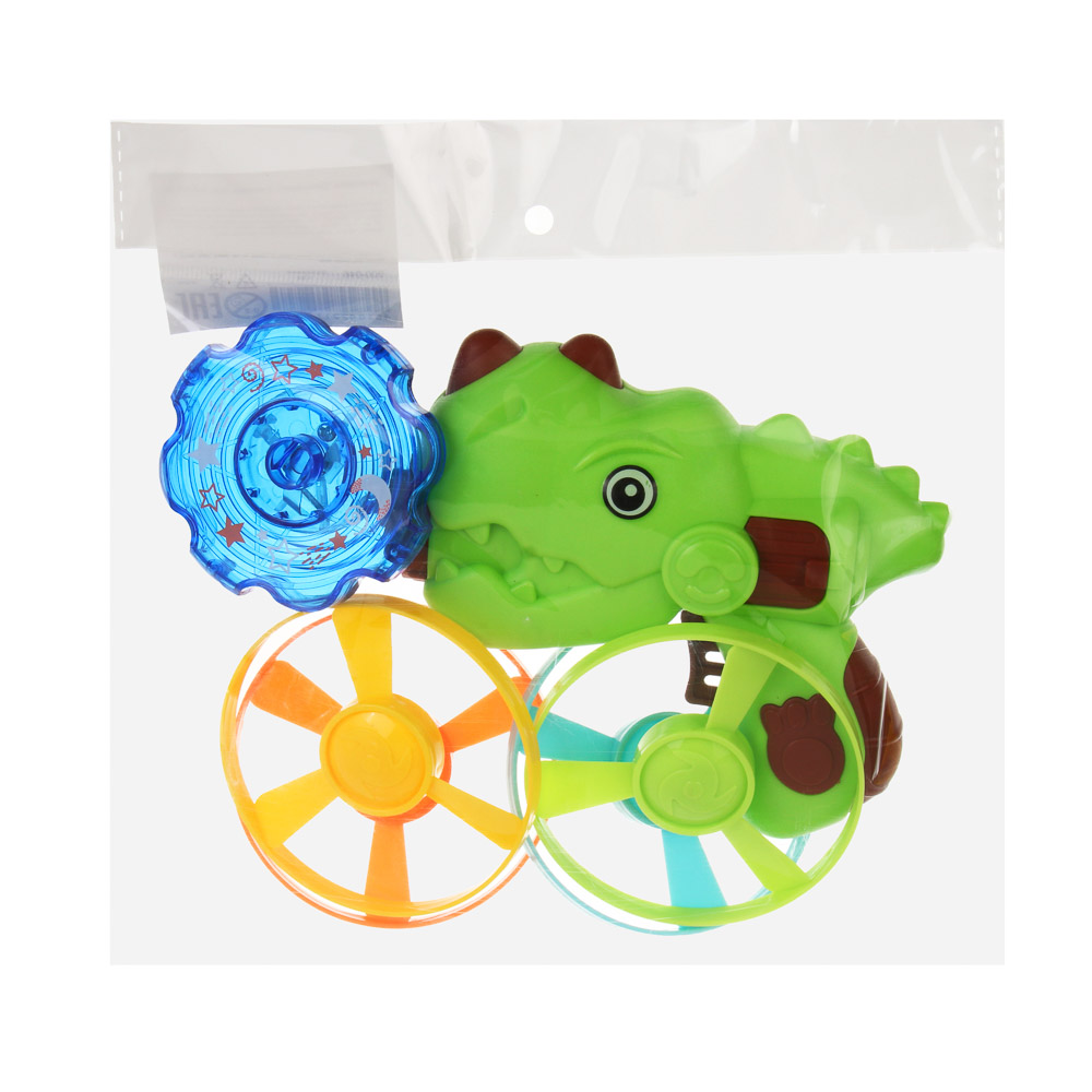 Запускалка "Динозаврик", 4 насадки, свет, 2хAG13, РР - #3