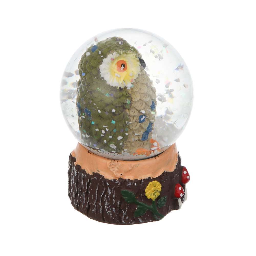 СНОУ БУМ Снежный шар Сова 4.5 см, полистоун, стекло - #4