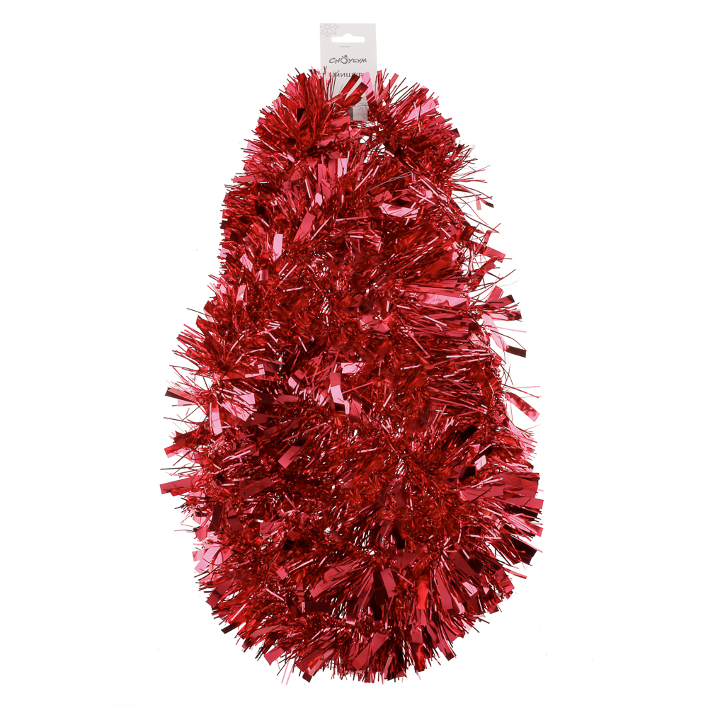 СНОУ БУМ Мишура 10x200см, ПЭТ, красная, 26-329 - #3