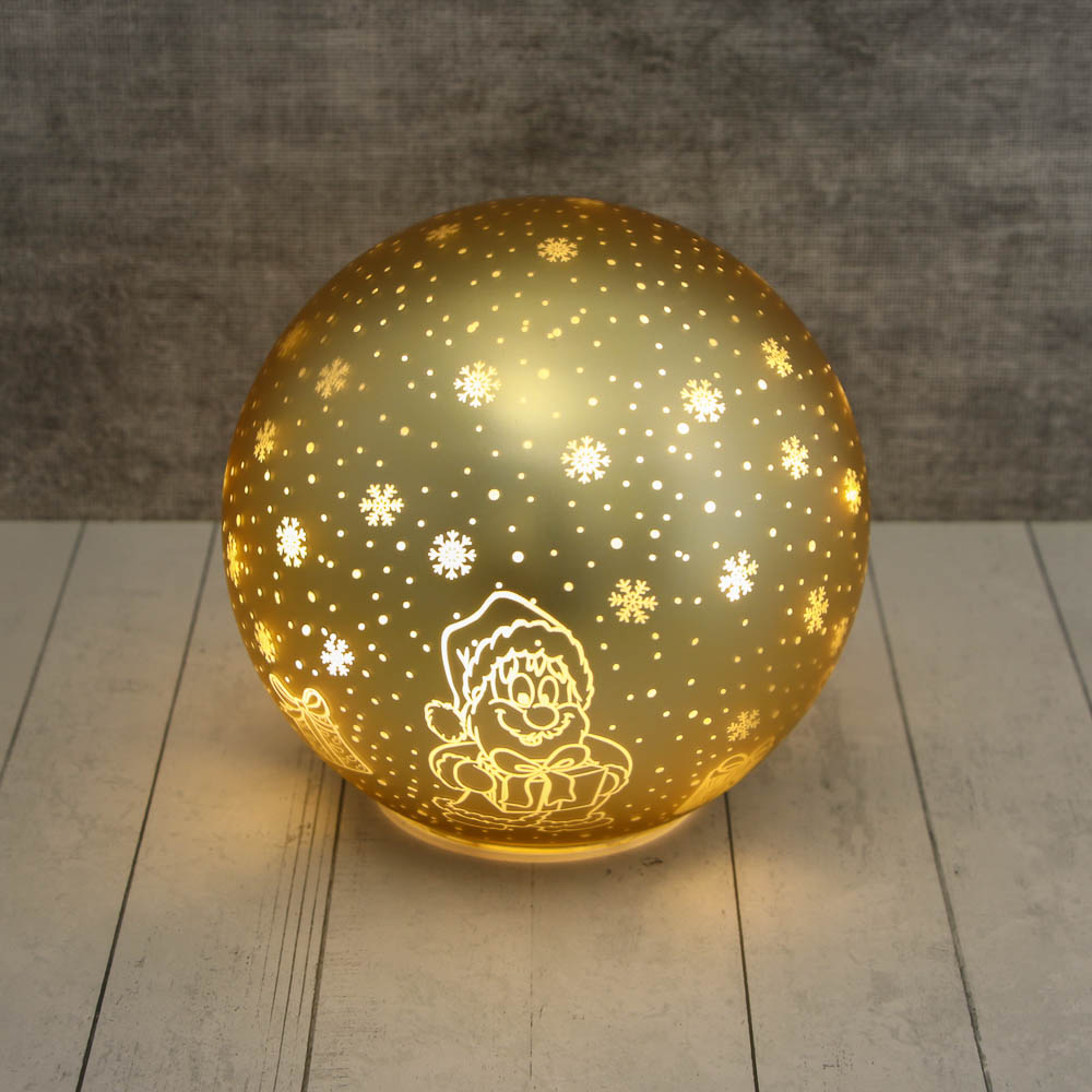 СНОУ БУМ Светильник декоративный LED, в виде шара, диаметр 15см, стекло, PS, 3xAA, 1 режим - #4