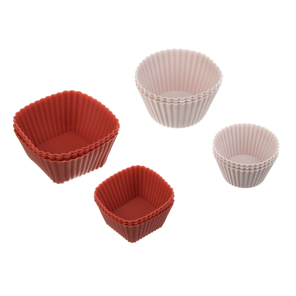 VETTA Набор силиконовых форм, 12шт, (7см; 5см), силикон, 3 цвета - #7