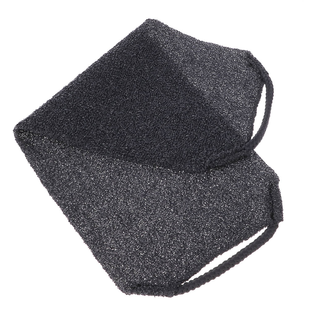 ЮL Мочалка пилинг японская для бани и душа с ручками, жесткая, полиэстер, 45х19см, 4 цвета, МС24-07 - #13