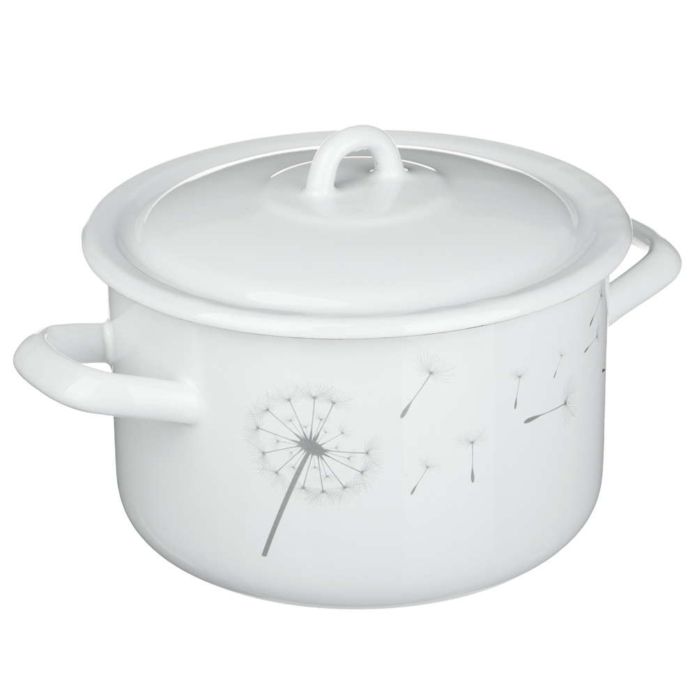 Одуванчик Кастрюля эмалированная 2,9л, индукция - #2