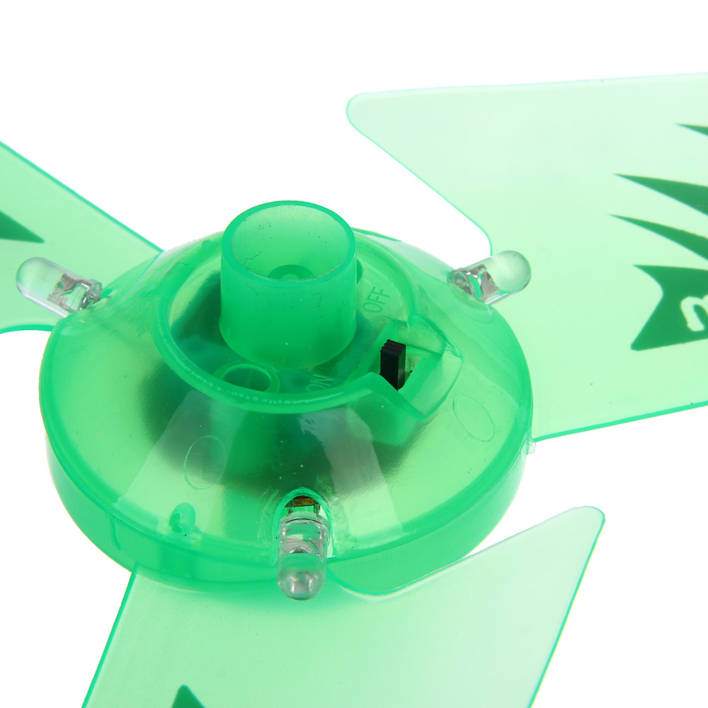 Запускалка с вертушкой большая механическая, 3х13AG, свет, d 25см, PP - #10