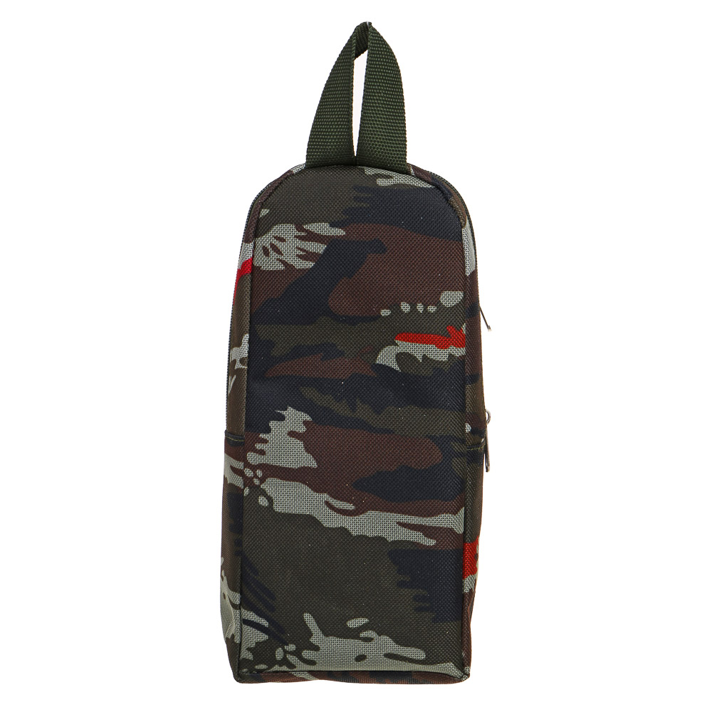 Пенал в форме военного рюкзака, 21х10х6см, 1 отд., 3 кармана, камуфляжная ткань, 4 дизайна, пакет - #4