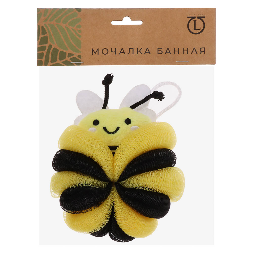 ЮL Мочалка банная для тела, полиэтилен, полиэстер, 50гр, 2 дизайна, МС24-04 - #10